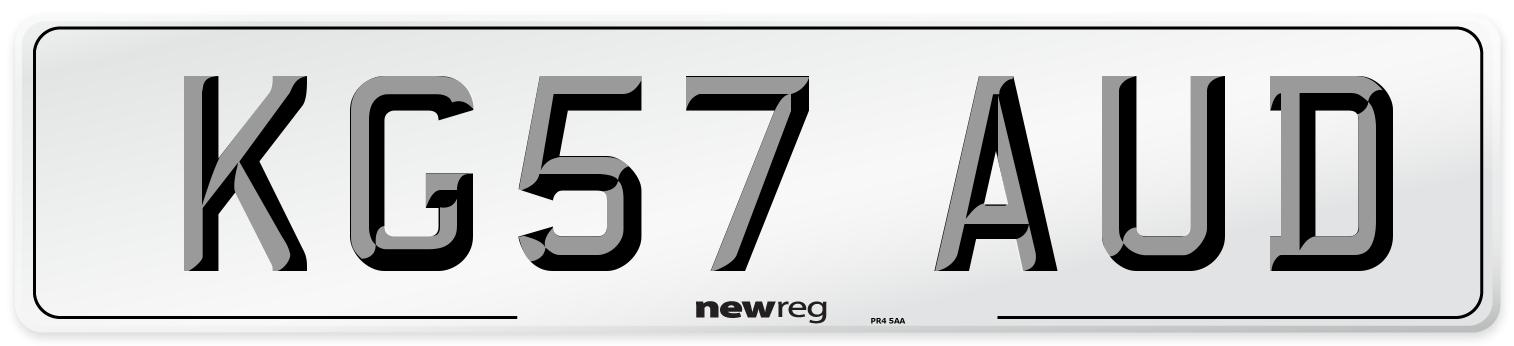 KG57 AUD Number Plate from New Reg